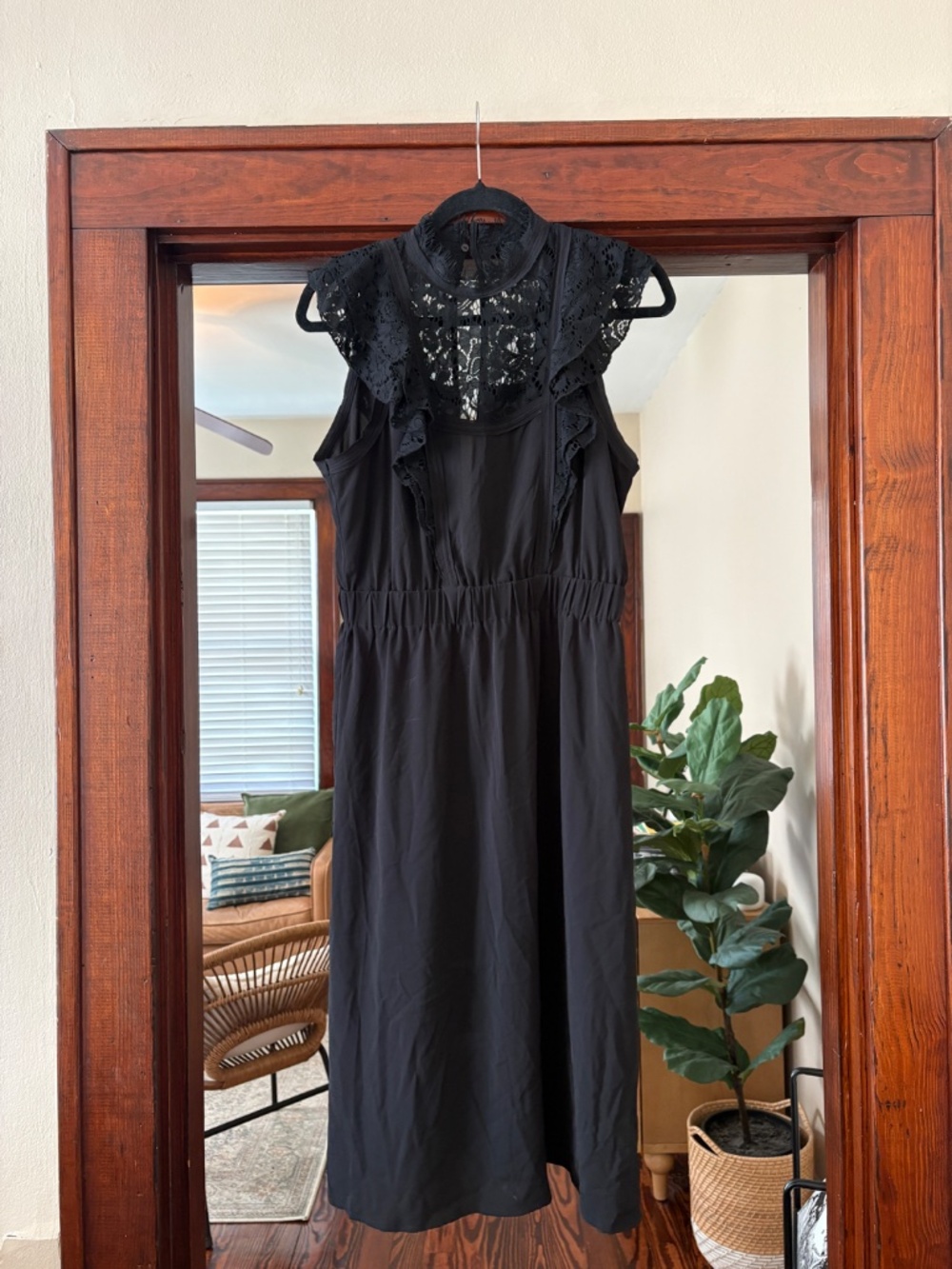 NWT H&M Black Lace Ruffle Dress | Size 2